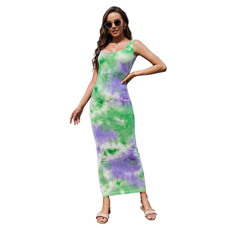 Dyed purple -green