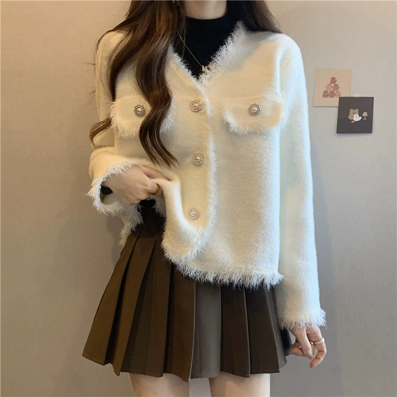 Демисезонный бархатный жакет‑кардиган (Chanel‑style), женский, one‑size, 2024, элегантная отделка