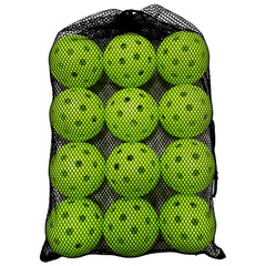 74mm40穴26グラムプラスチックpickleball威浮洞球匹克球 + 黒網袋セット12個
