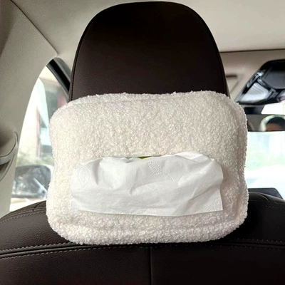 tissue box cover: Car tissue box/set - lamb-wool-elastic-style