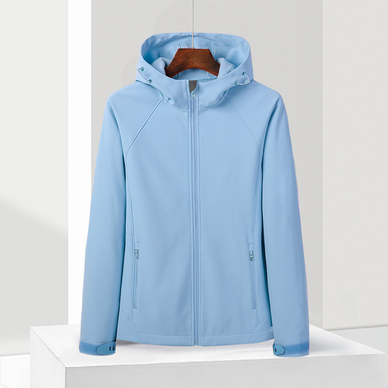 Chaqueta de cáscara suave para hombres y mujeres Otoño e Invierno chaqueta de una sola capa cálida pareja impermeable chaqueta deportiva casual al aire libre LOGO impreso