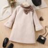 Demi-season cute dress with bow, accessory, children's clothing, suitable for import, Amazon