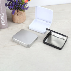 Metal tinplate box, flip-top cigarette box to carry around, tea box, card box, logo pattern can be printed