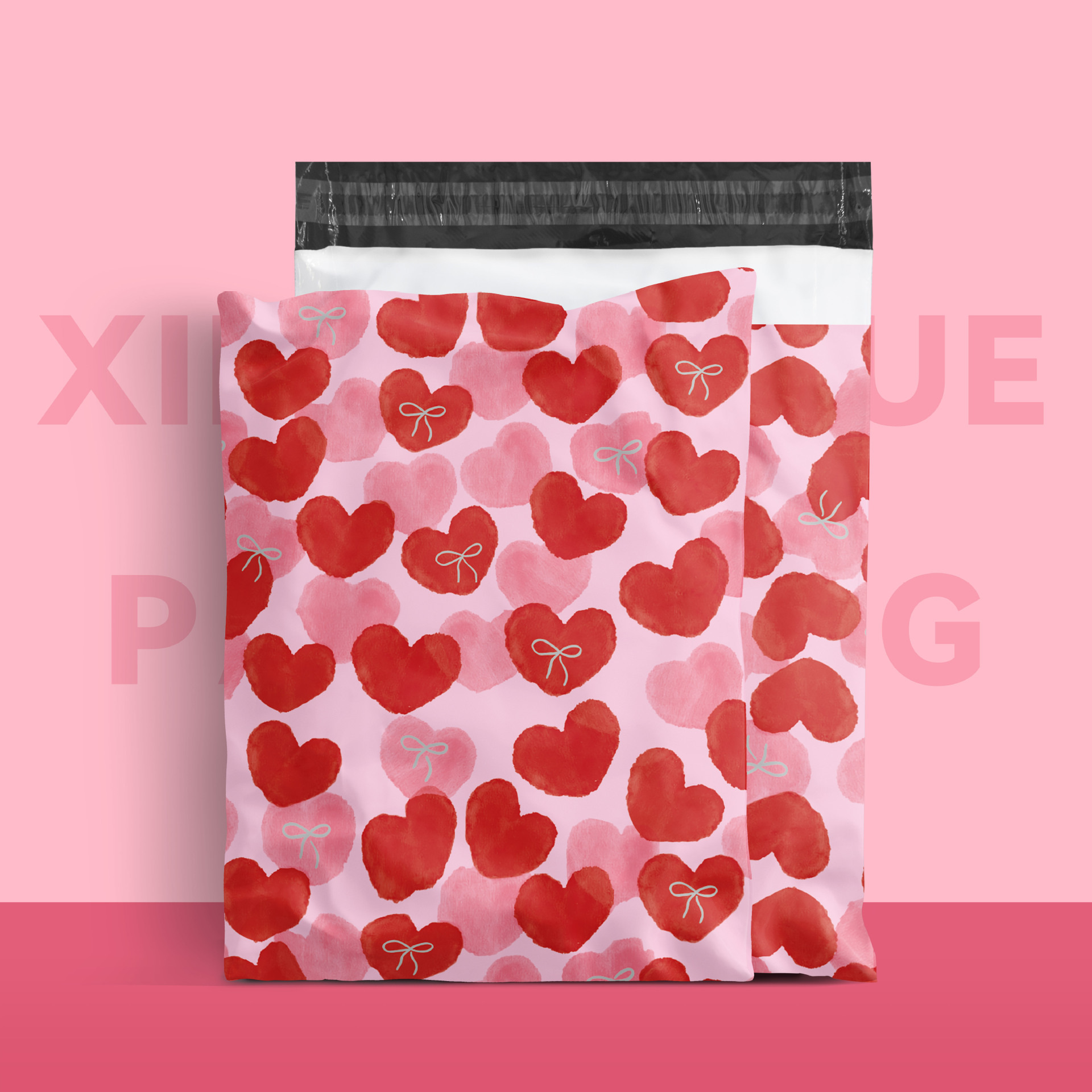 Bolsa de mensajería de garra de gato, bolsa de embalaje de logística, bolsa de destrucción de impresión de dibujos animados lindo, bolsa de mensajería de color image 10