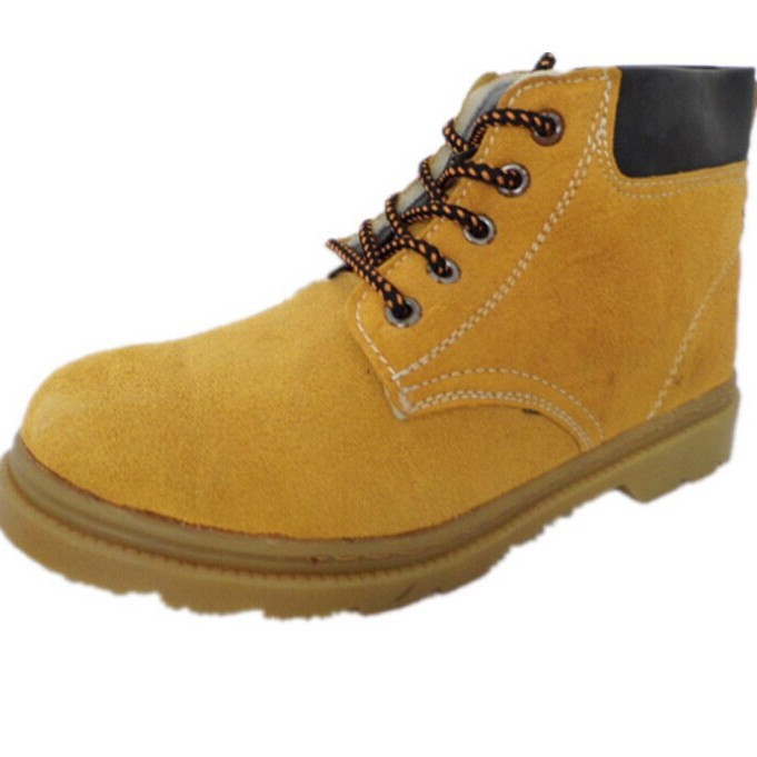 牛皮劳保鞋 安全鞋干活劳保鞋防护劳保鞋耐磨防滑黄色牛皮劳保鞋