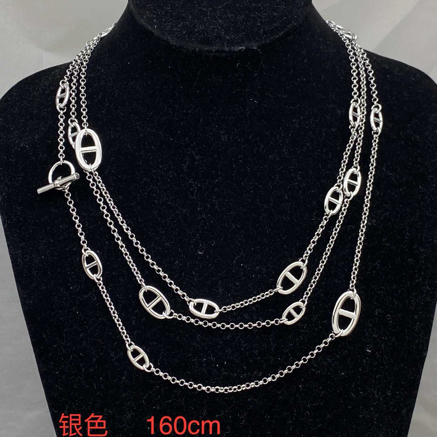 Hoogwaardige, gepersonaliseerde, veelzijdige ketting in Hermès-stijl met varkensneusdesign, Europees-Amerikaans ontwerp, eenvoudig en modieus, voor