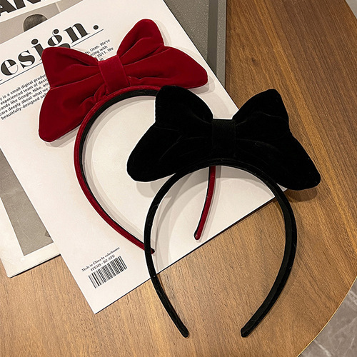 New Year's big red three-dimensional bow headband Internet celebrity princess cute hairpin pressed hair headband broken hairpin headband hair