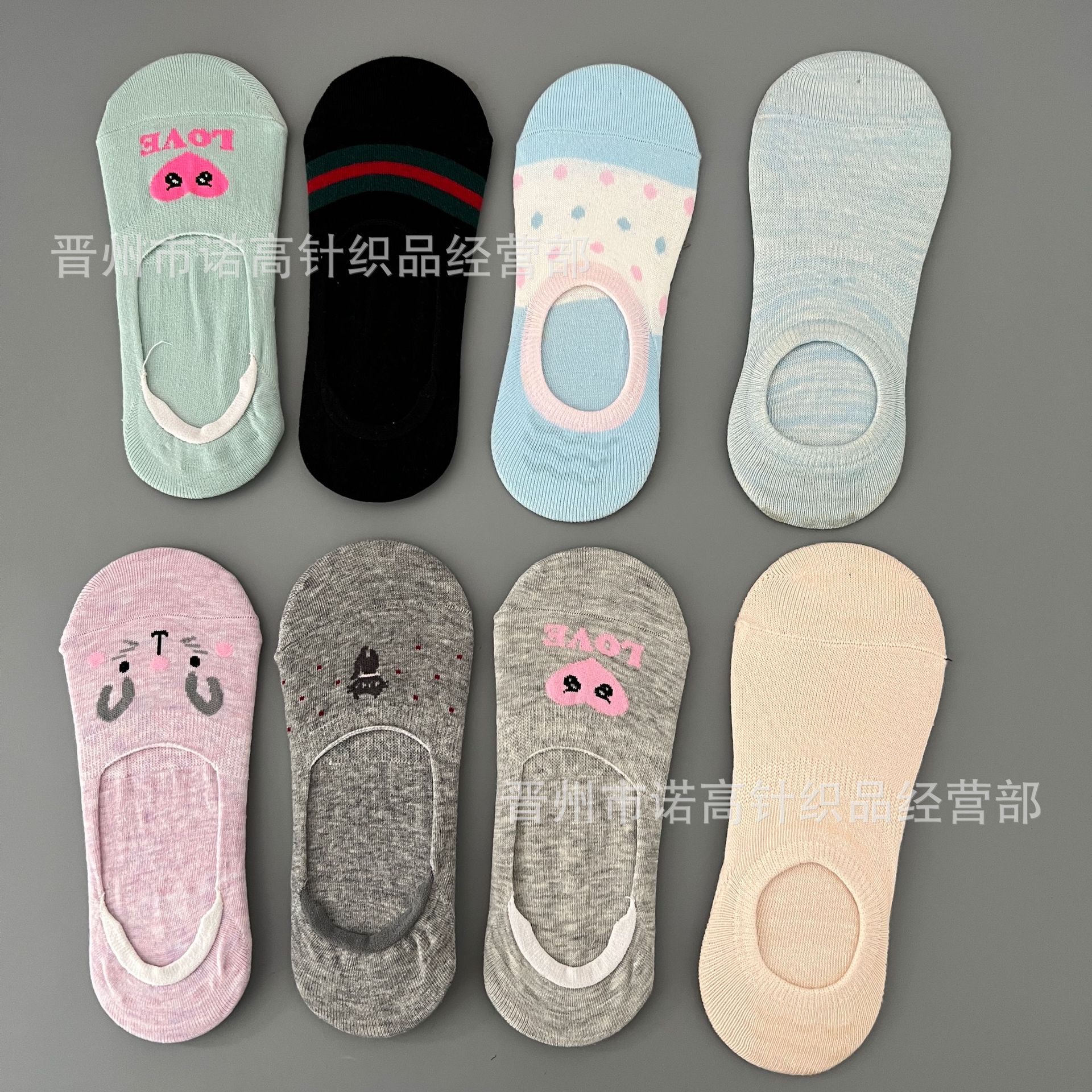 Calcetines invisibles de algodón para hombres y mujeres en stock Calcetines antideslizantes de silicona multicolor cintura baja boca baja desechables perezosos calcetines de primavera y verano