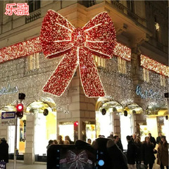 大型クリスマス蝶ネクタイ造形灯デパート外壁LED星灯ホテル装飾灯祭りメーカーカスタマイズ