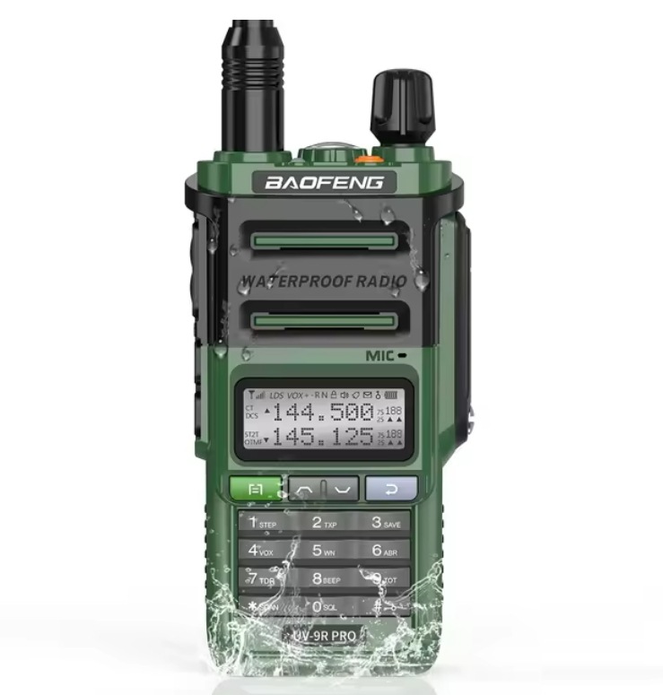Walkie-talkie Baofeng BF-UV9R PRO con carga directa tipo C, resistente al agua IP68, intercomunicador UV9R