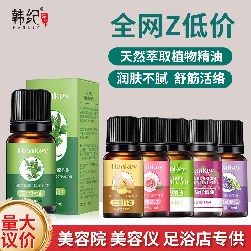 Korean Mugwort Rose Essential Oil Beauty Salon Special Massage Oil Full Body Massage Plant Oil Skin Care Products Cosmetics