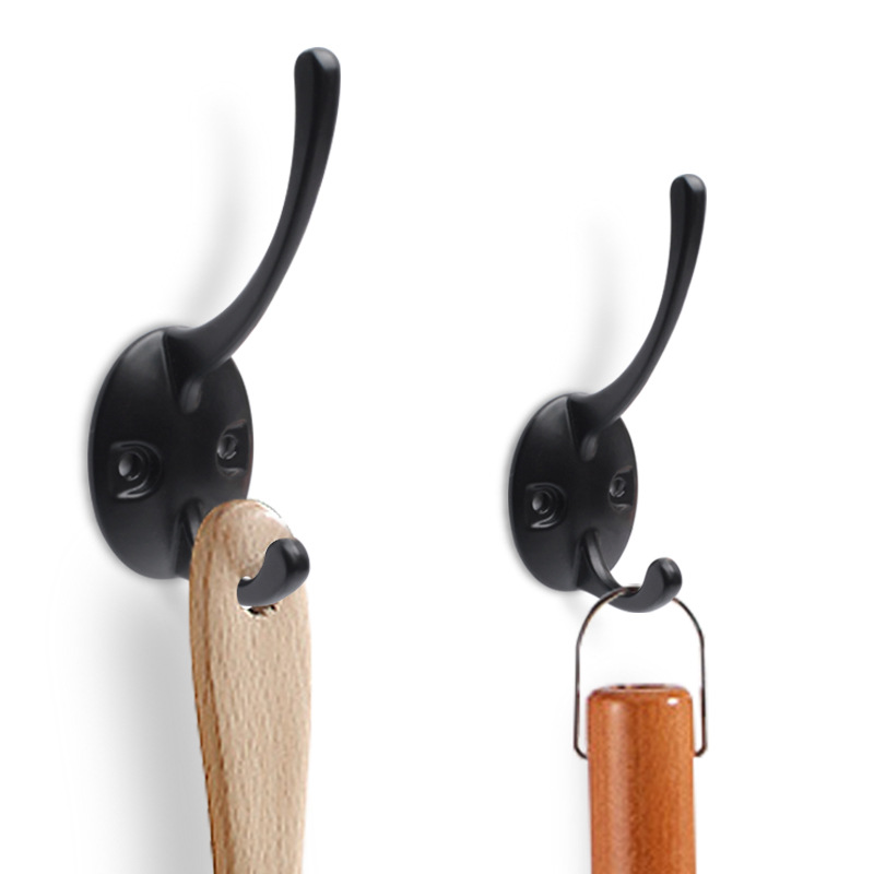 Simple Wardrobe Clothes Hook Single Hook Solid Coat Hook Clothes Hook Living Room Bathroom Door Rear Hook Wall Hook