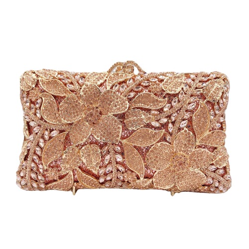 Cross-border new flower-encrusted diamond dinner bag European and American banquet rhinestone clutch women's bag bride wedding bag clutch bag