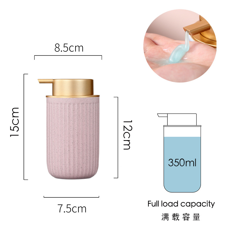 Botella de jabón de desinfectante de manos de cerámica nórdica ins viento prensado envasado baño baño gel de baño Amazon temu