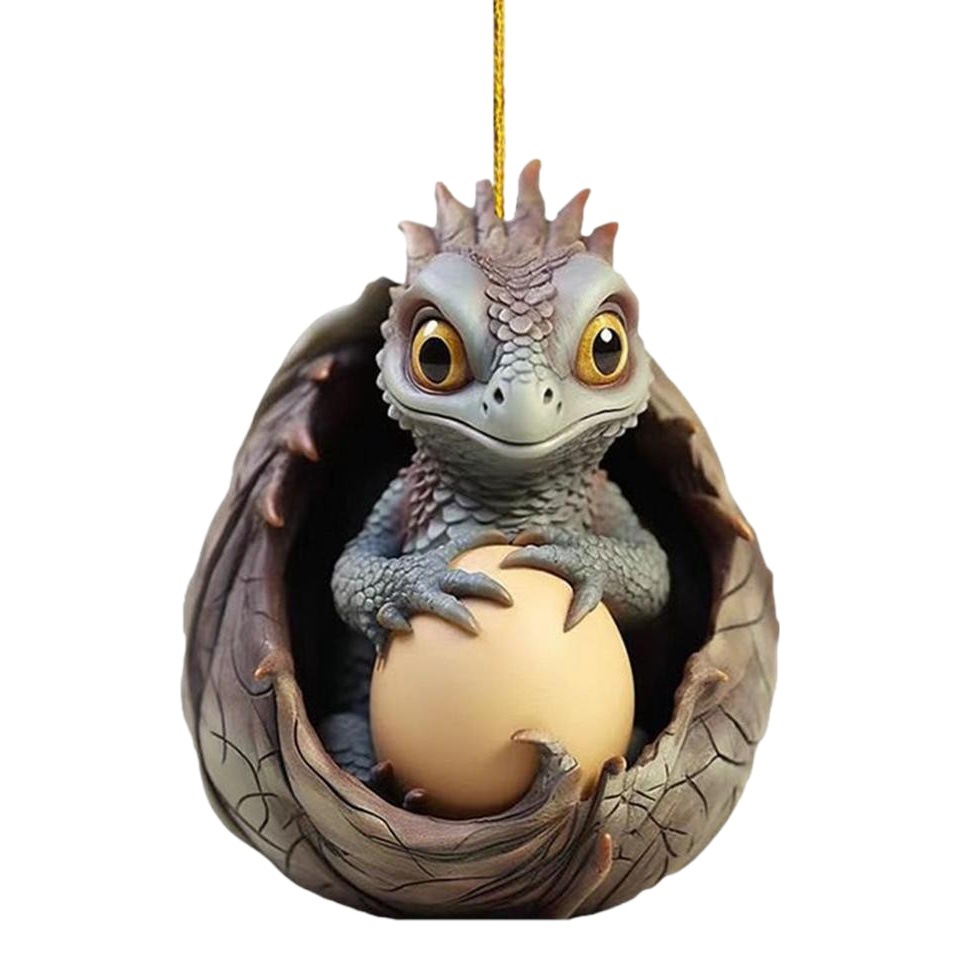 2023 transfronterizo creativo nuevo Dragón huevo tesoro acrílico coche colgante adornos decoraciones para el hogar Halloween fabricante