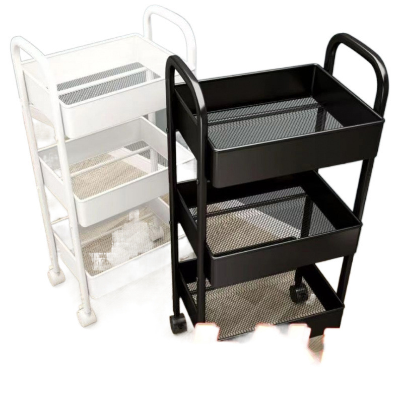 Estante de almacenamiento de carrito pequeño cocina piso dormitorio snack multicapa baño móvil inodoro cabecera de cama estante de almacenamiento