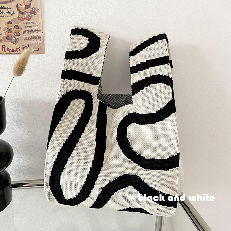 Bolsos, diseño de nicho femenino, bolso de punto personalizado, bolso tejido de un solo hombro de punto de todo fósforo, bolso de mano, bolso de mano