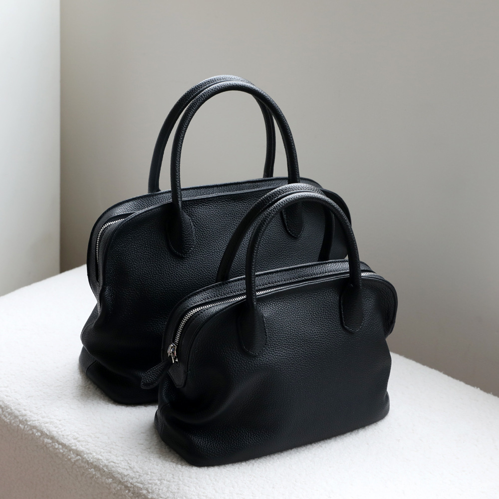 2026 Spring New Top Grain Cowhide Large Capacity Genuine Leather Tote Bag Commuter Shell Handbag For Women - Thumbnail 3