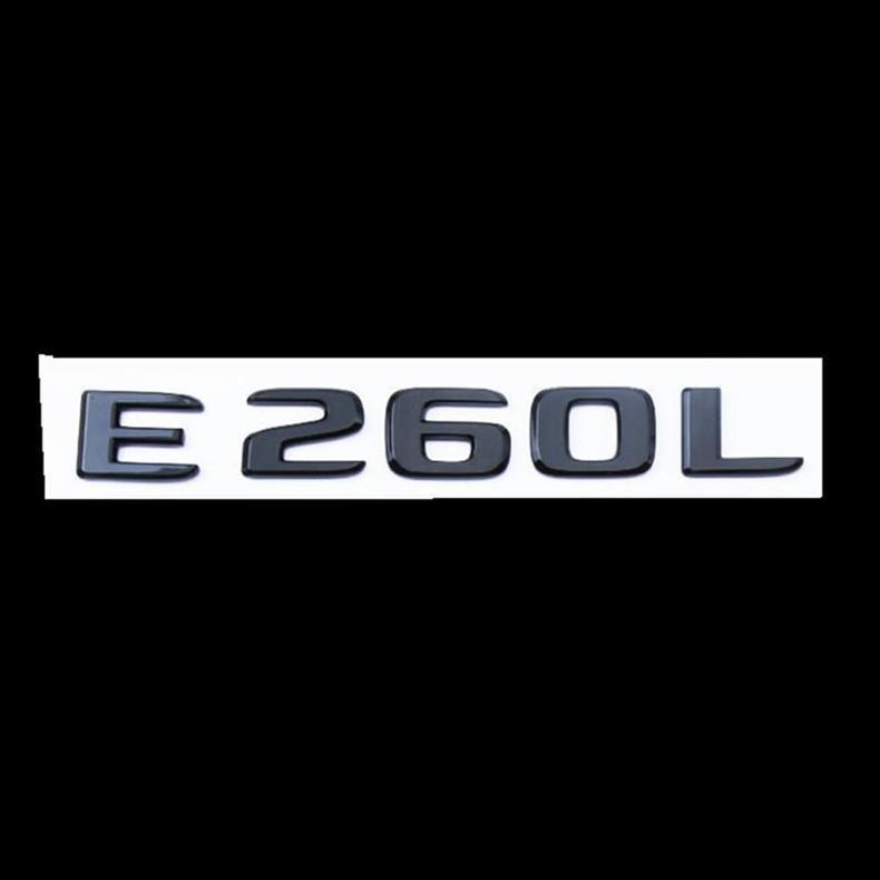 Beijing Mercedes-Benz E300L car emblem modification, matte black E200L/E260 rear emblem, rear lettering sticker, E350 decorative trim