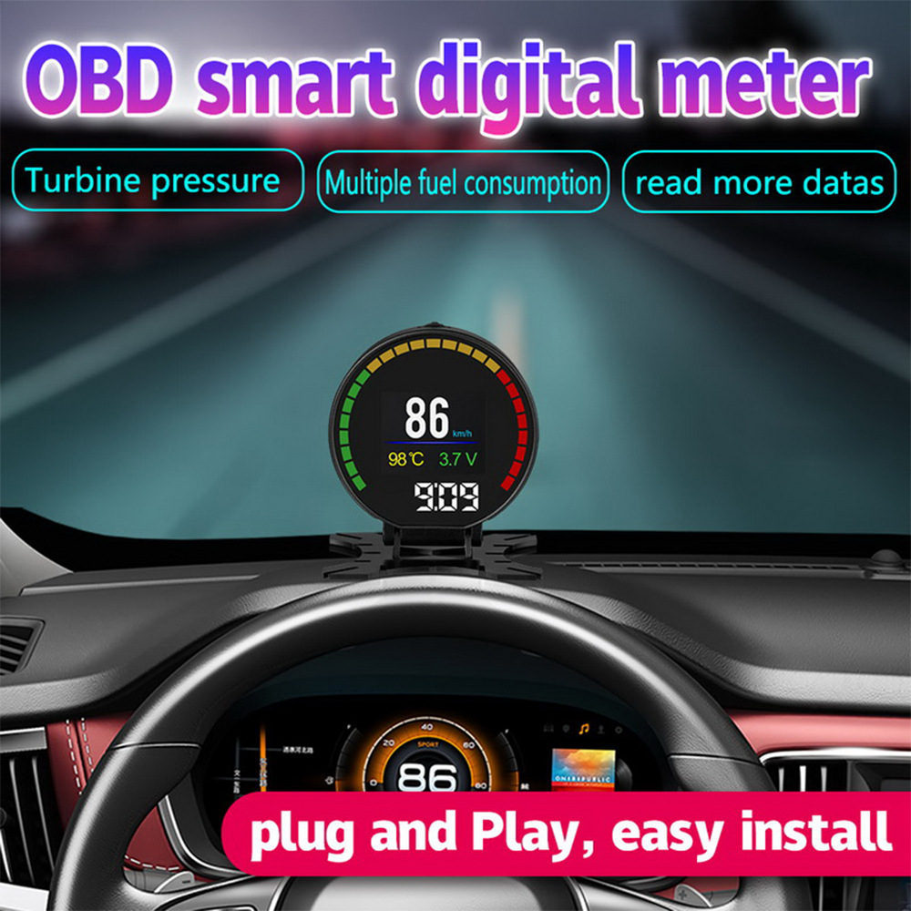P15 Intelligent Driving Computer Obd2 System 2.84inch Lcd Color Screen Information Does Not Require Reflection for Hud Head-Up Display