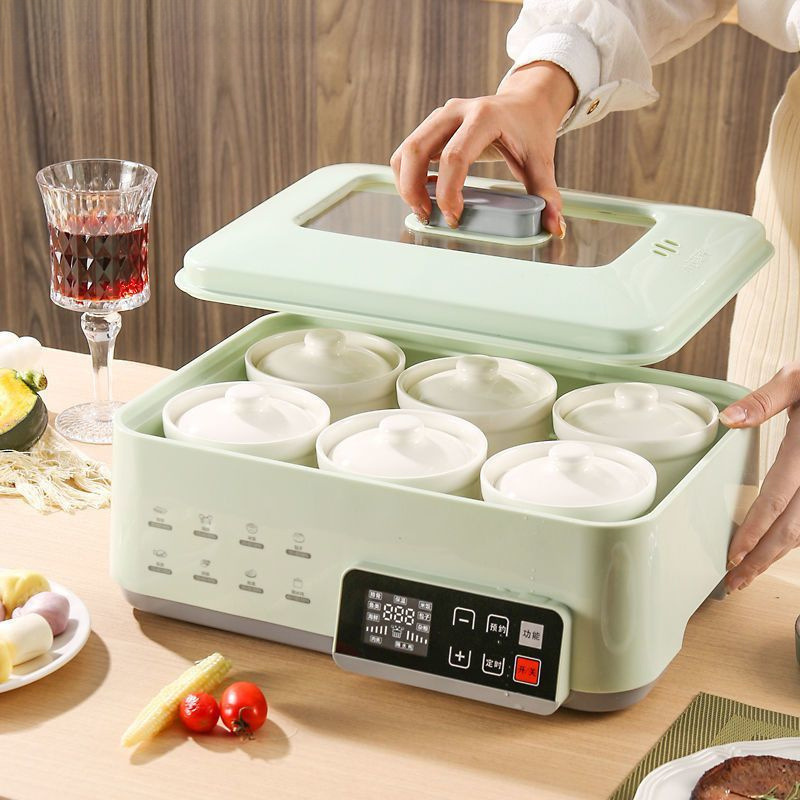 Intelligent Water-Proof Stew Household Steaming Soup Cup Electric Stew Cup Electric Steamer Steaming and Cooking All-In-One Multi-Functional Electric Stew Pot Steaming and Stewing Three Layers