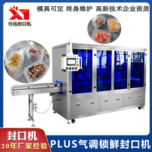 气调锁鲜封口机 鸭肉花生宠物食品封口机 全自动流水线封膜封口机