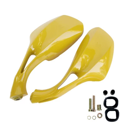 Mirror Reflective Mirror Rotatable Rearview | Motorcycle rearview mirror - yellow-pair-comes-with-screw-pack