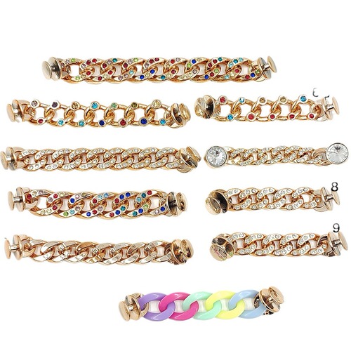 Detachable hole shoe chain accessory fashionable versatile 3D DIY hole shoe component chain