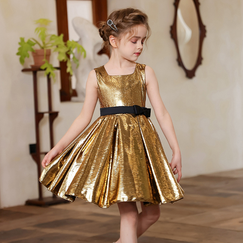 Vestido de niña nuevo vestido de piano de alta gama para niños vestido de princesa de niña vestido de pasarela falda de ropa para niños
