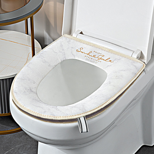 Toilet seat cushion, four-season universal household toilet cover, summer toilet cushion ring pad, waterproof zipper helper