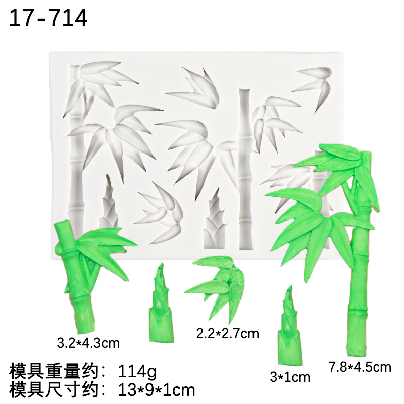 Bambú brotes de bambú silicona molde postre pastel fondant chocolate Decoración Accesorios epoxi arcilla molde yeso