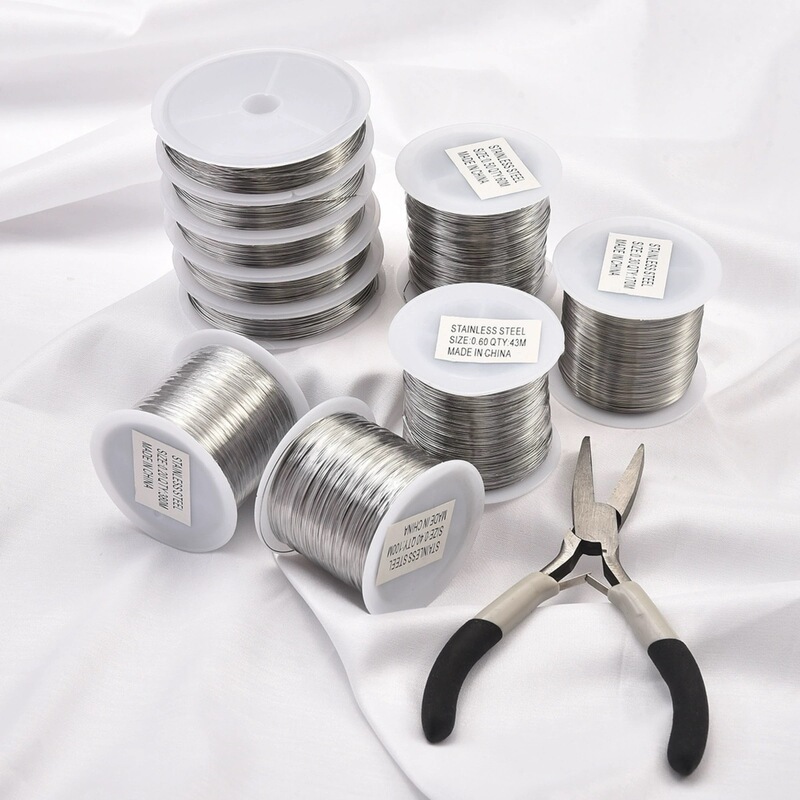 0.2-0.6mm 304 Stainless Steel Single-Strand Soft Steel Wire DIY Handmade Beading Wire Bendable Shaping Wire 0.2-0.6mm 304 Stainless Steel Single-Strand Soft Steel Wire DIY Handmade Beading Wire Bendable Shaping Wire