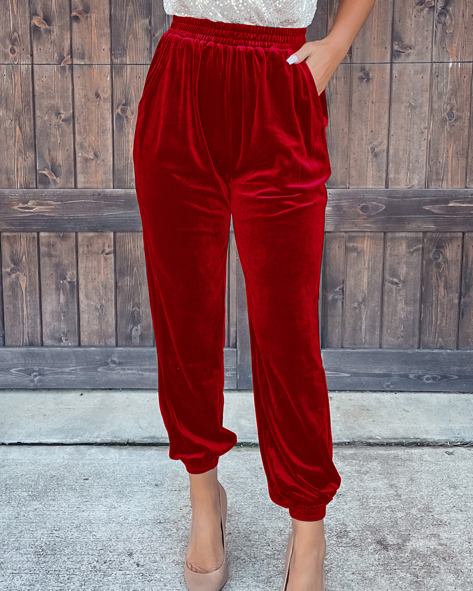 Women's Street Fashion Solid Color Full Length Casual Pants display picture 10
