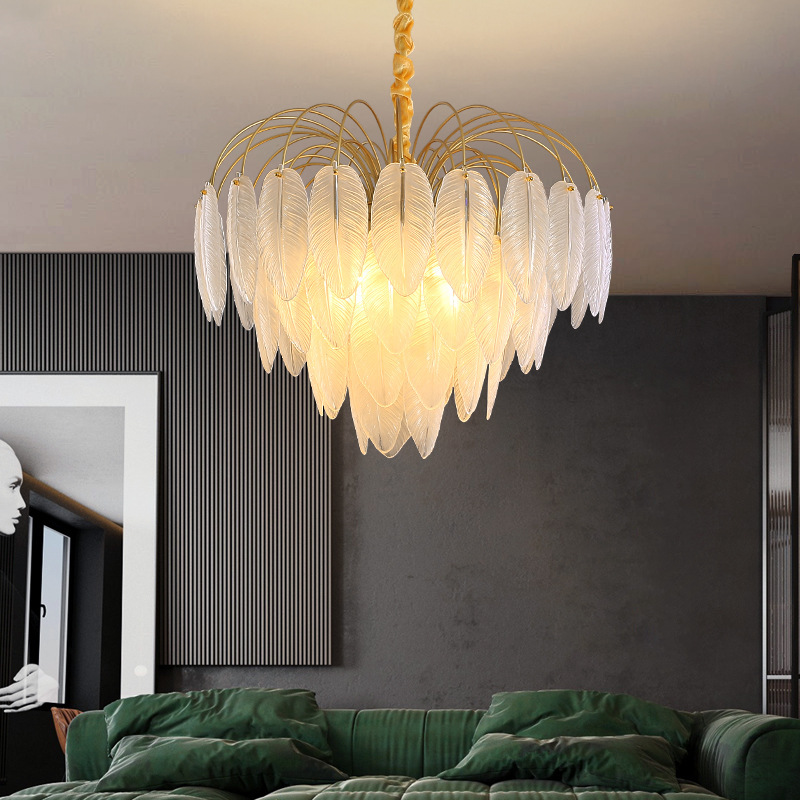 2022 new post-modern light luxury crystal chandelier living room lamp personalized creative atmosphere French bedroom dining room lamp