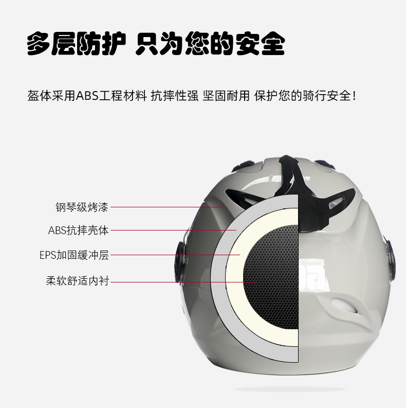 HBA electric car motorcycle 3C certification anti-fog helmet women's winter warm half helmet men's four seasons universal helmet