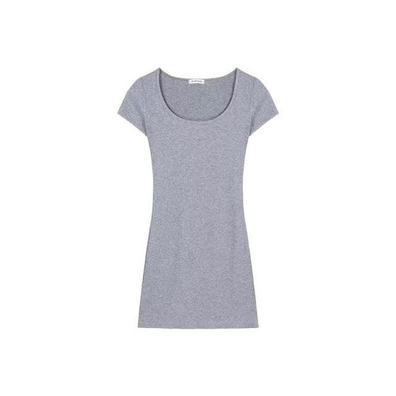 Ice Silk Thread Short-sleeved T-shirt dress Women's Summer Small Basic Skirt Tight Waist Tight Hip Skirt