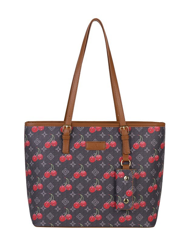 Bolsas para mujeres 2026 nueva impresión popular transfronteriza color de contraste de moda bolsas de gran capacidad bolsas de hombro casuales