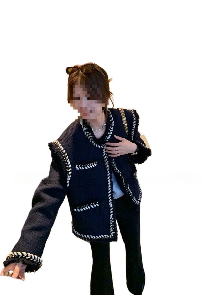 Теплая классическая пуховка, стиль Chanel