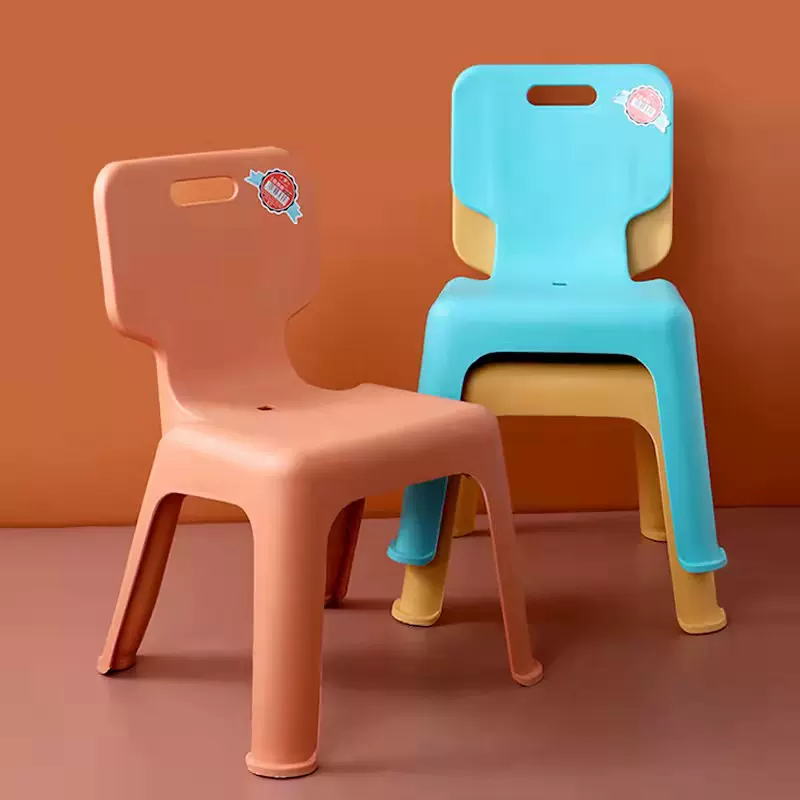 塑料凳子家用加厚可叠放胶凳地摊靠背板凳幼儿园防滑脚垫椅子批发