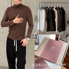 Autumn/Winter New Dongdaemun 4.0 Boyfriend Shirt, Soft Fleece Comfortable Fitting Versatile Layering Top, Round Neck Long Base Shirt