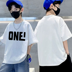 220g heavy-duty pure cotton children's t-shirt for boys summer top children's summer clothing unisex summer size for big and small children summer style for boys trendy