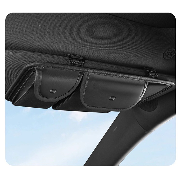 Car Sun Visor Storage Multi-Functional Car Glasses Holder, In-Car Driver's License Holder, Ticket and Card Holder Storage Bag