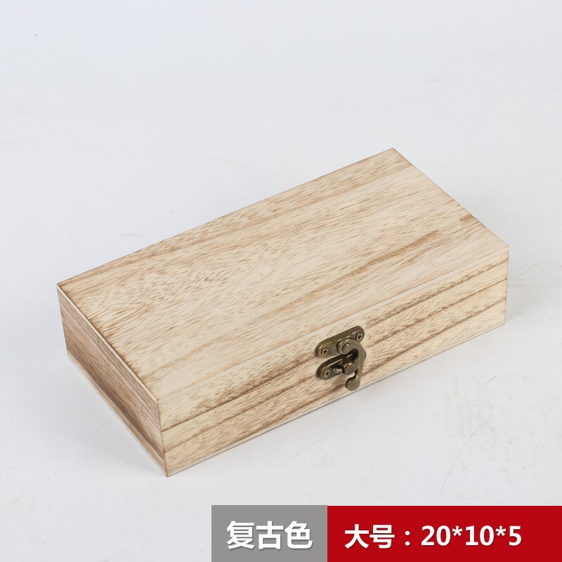 レトロ桐木箱炭焼き収納木箱アクセサリー収納ギフトボックス|undefined