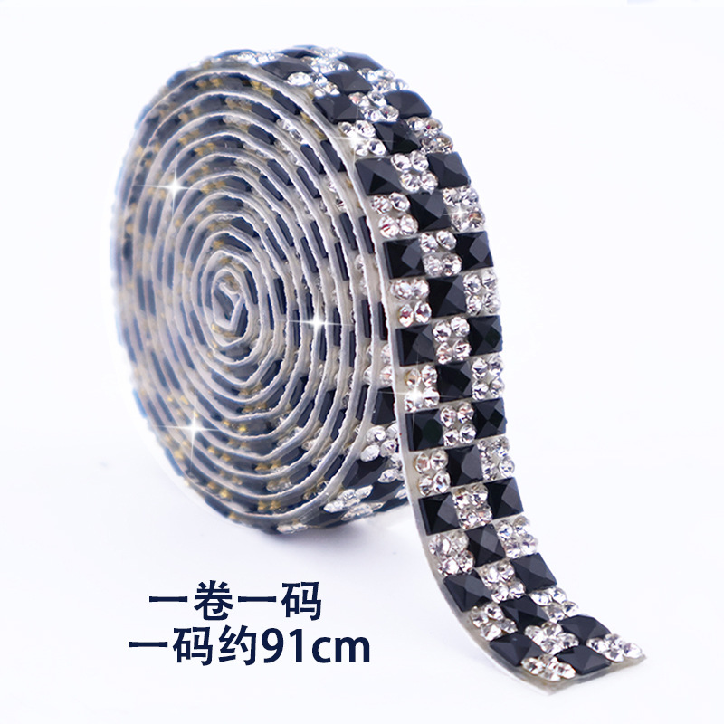 Tiras de diamantes de imitación de cristal con reverso adhesivo, pegatinas de diamantes de imitación autoadhesivas, pegatinas de diamantes creativas para bricolaje, accesorios, pegatinas de diamantes de imitación para decoración de ropa