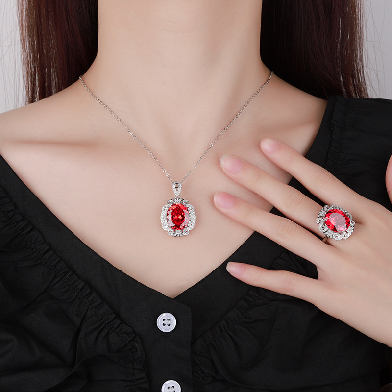 2024 nueva joyería Zhuang Shengsheng fondo de cobre chapado en oro simulación nido de pájaro corte temperamento traje maestro femenino piedra 14*16