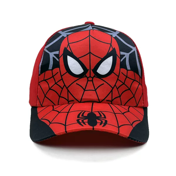Cross-Border New Cartoon Spider Print Children's Baseball Cap with Wide Brim for Spring and Summer Cartoon Sunshade Hat