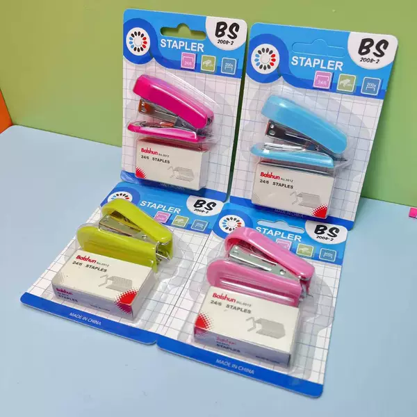 Cartoon Stapler, Office Stapler, Student Stationery Wholesale, Stapler Staples, Stapler with Suction Card, 24/6