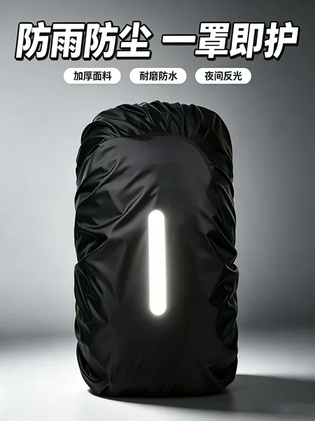 Cross-border backpack rain cover for outdoor mountaineering, waterproof cover for backpacks, rain cover for school bags, dust cover for 20L and 100L backpacks