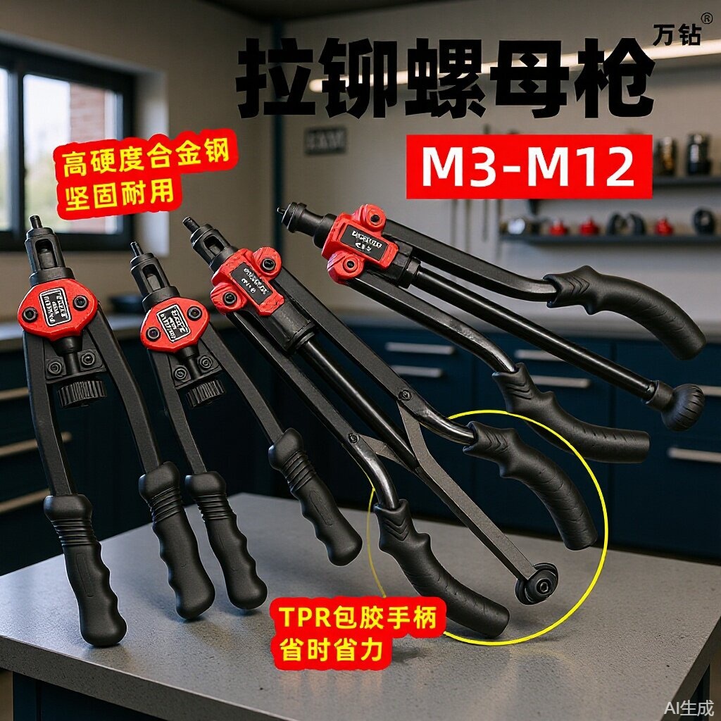 厂家合金钢批发手动拉铆枪跨境打钉工具拉铆螺母工具BT-606拉母枪