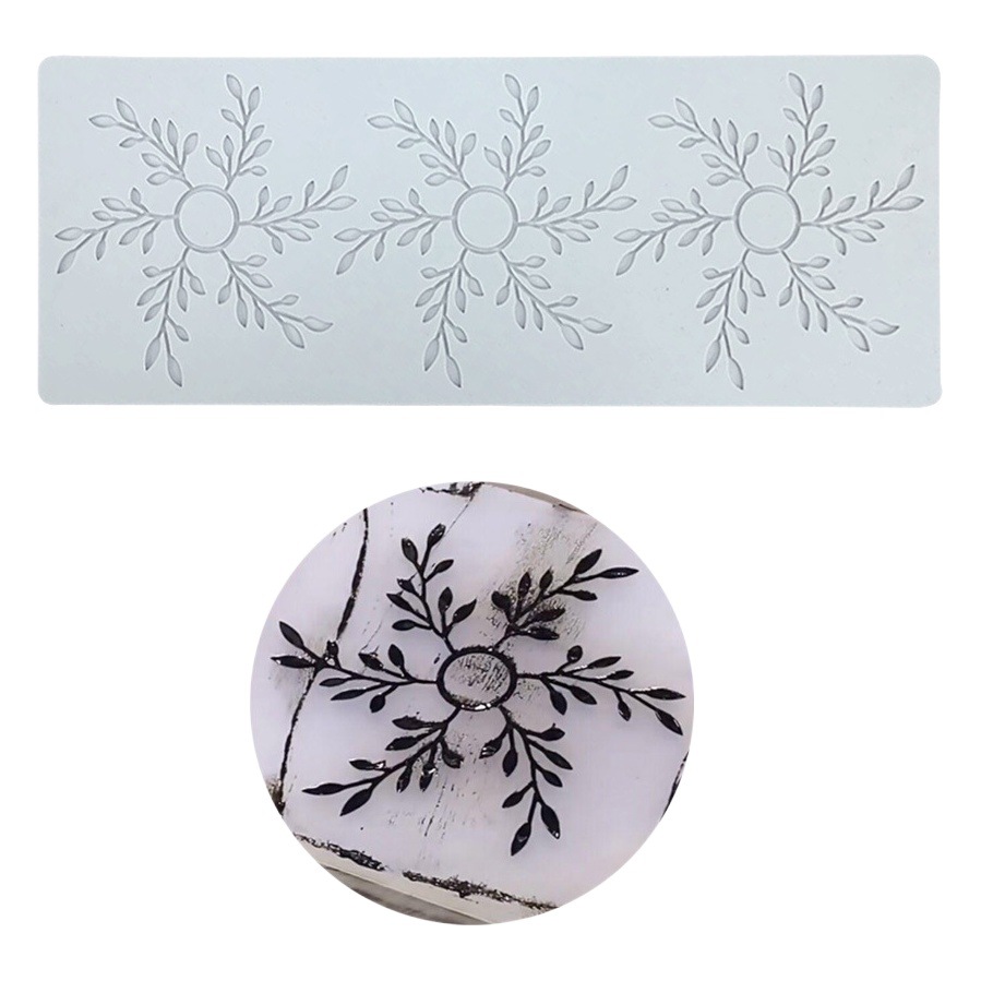 Anillo de bricolaje, enredadera de flores, almohadilla de encaje de azúcar, molde de silicona, abeja de coral, molde de impresión de decoración de huesos de pescado